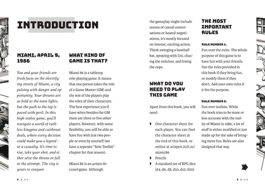 Miami 86 Role-Playing Game – TTRPG set in 80s Miami