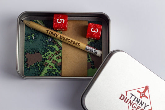 Tinny Dungeons – Minimalist Pocket RPG in a Tin Box – Perfect Travel Companion and Gift