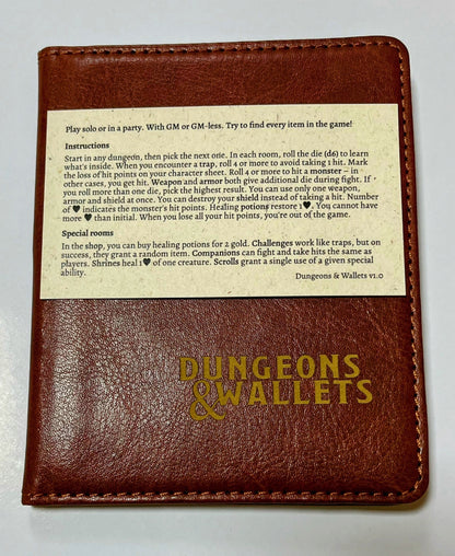 Dungeons & Wallets – Tiny RPG packed in a wallet