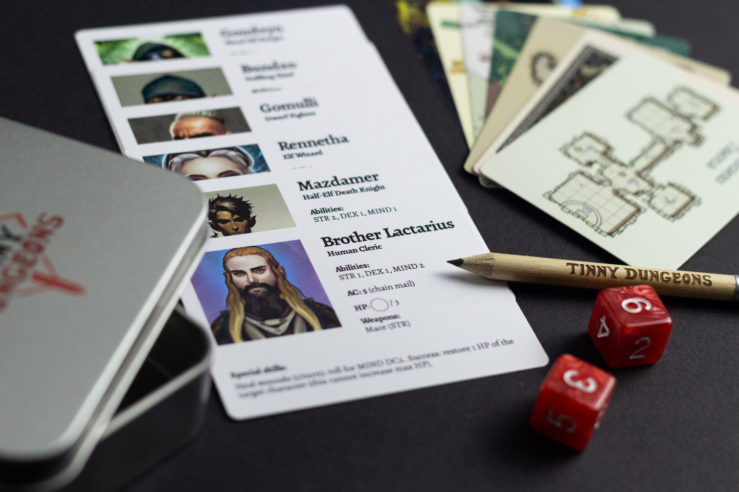 Tinny Dungeons – Minimalist Pocket RPG in a Tin Box – Perfect Travel Companion and Gift