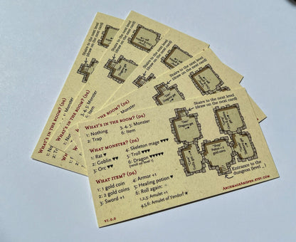 Dungeons & Business Cards – RPG on a business card (5 cards)