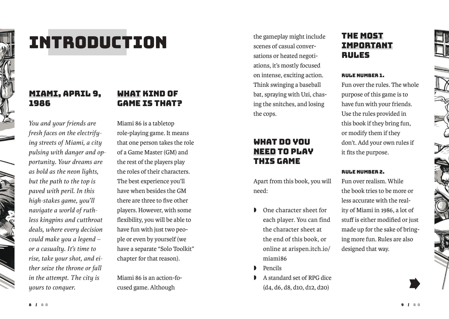 Miami 86 Role-Playing Game – TTRPG set in 80s Miami