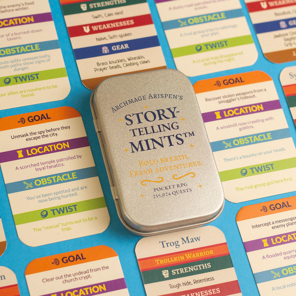 Storytelling Mints – Pocket RPG – 255,024 QUESTS!