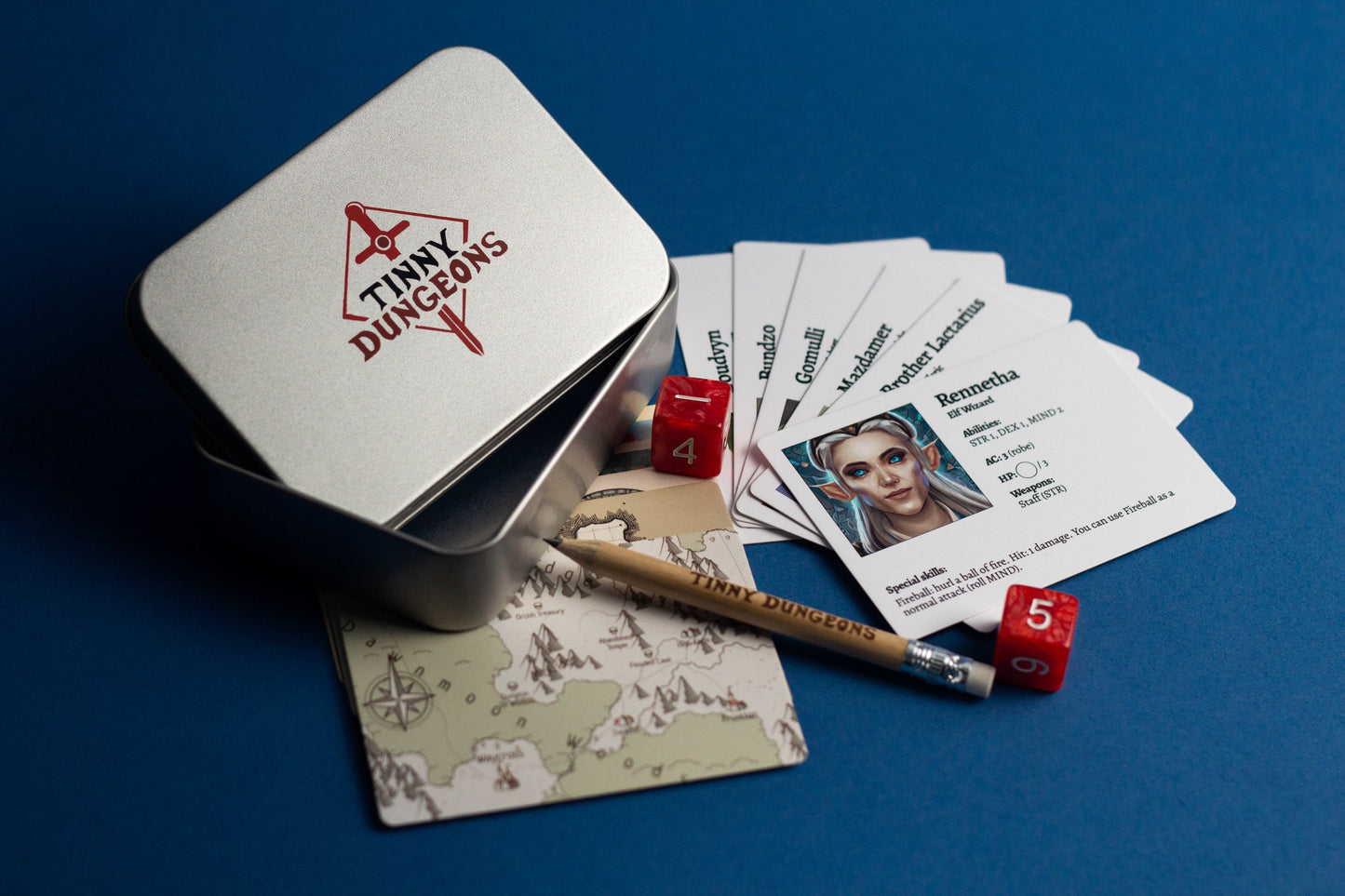 Tinny Dungeons – Minimalist Pocket RPG in a Tin Box – Perfect Travel Companion and Gift